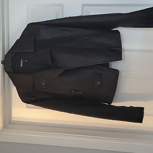 DKNY Faux Leather Moto Jacket